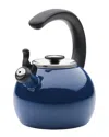 Circulon Enamel On Steel 2-qt. Whistling Teakettle With Flip-up Spout In Blue