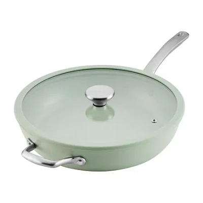 Circulon Halo Ceramic 12" Covered Frypan In Green