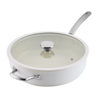Circulon Halo Ceramic 5-qt. Covered Saute Pan In White