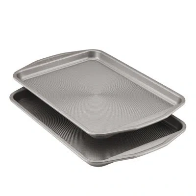 Circulon Nonstick 2 Piece Bakeware Set, 10-inch X 15-inch Cookie Pan In Gray
