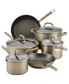 Circulon Premier Professional Hard-anodized Aluminum 10-pc. Cookware Set In Bronze