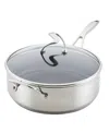 Circulon Stainless Steel 5 Quart Induction Saute Pan With Lid And Steelshield Hybrid Stainless And Non-stick  In Stainless Steel