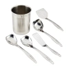 Circulon Stainless Steel 6-pc. Kitchen Tools Set With Crock In Silver
