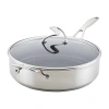Circulon Steelshield Stainless Steel 5-qt. Saute Pan With Lid In Silver