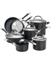 Circulon Symmetry Hard Anodized Nonstick 11pc Cookware Set In Black