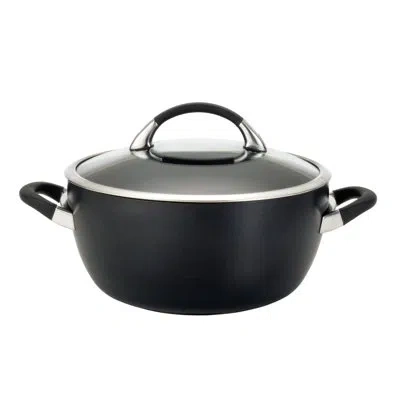 Circulon Symmetry Hard-anodized Nonstick 5.5-quart Casserole With Lid In Black