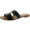 Circus By Sam Edelman Brynn Womens Cushioned Footbed Faux Leather Slide Sandals In Black