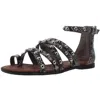 Circus By Sam Edelman Carla Womens Strappy Studded Flats In Multi