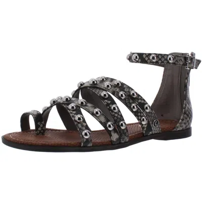 Circus By Sam Edelman Carla Womens Strappy Studded Flats In Multi
