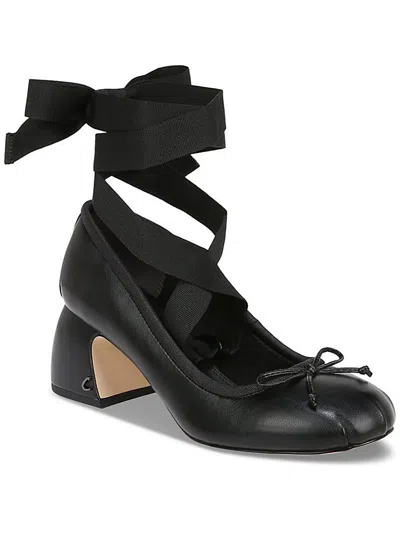 Circus By Sam Edelman Della Womens Satin Bow Mary Jane Heels In Black