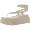 Circus By Sam Edelman Elana Womens Buckle Ankle Strap Platform Sandals In White
