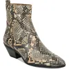 Circus By Sam Edelman Garth Womens Faux-leather Snake-print Ankle Boots In Multi