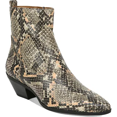 Circus By Sam Edelman Garth Womens Faux-leather Snake-print Ankle Boots In Multi
