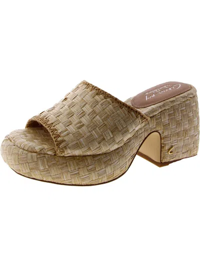 Circus By Sam Edelman Ilyse Womens Woven Raffia Platform Sandals In Multi
