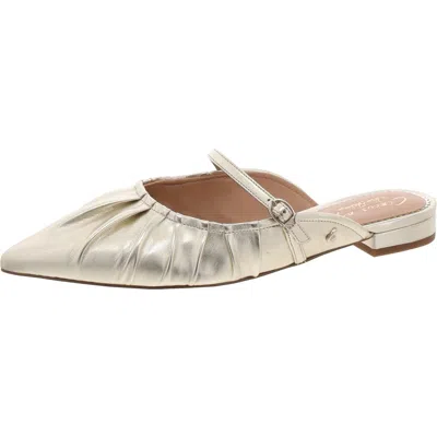 Circus By Sam Edelman Larissah Womens Faux Leather Metallic Mary Janes In Gold