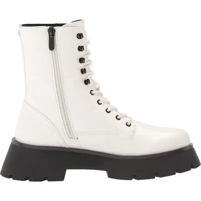 Circus By Sam Edelman Lolita Combat Women's 7 White Ankle Platform Boots Khd345