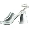 Circus By Sam Edelman Miranda Womens Covered Platform Square Toe Platform Sandals In Silver