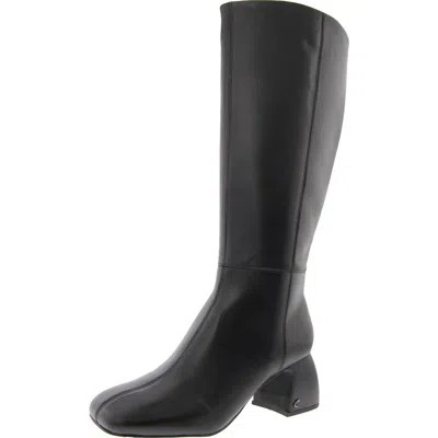 Circus By Sam Edelman Oaklyn Womens Wide Calf Leather Knee-high Boots In Black