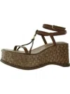 Circus By Sam Edelman Odette Womens Leather Strappy Platform Sandals In Brown