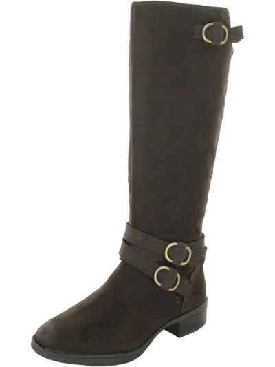 Circus By Sam Edelman Prairie Womens Faux Suede Tall Knee-high Boots In Brown