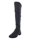 CIRCUS BY SAM EDELMAN PRINCETON WOMENS FAUX SUEDE FLORAL EMBRIODERY OVER-THE-KNEE BOOTS