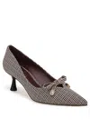 Circus By Sam Edelman Women's Fleur Houndstooth Kitten Heel Dress Pumps In Black Natural Multi In Multi