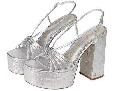 Circus By Sam Edelman Women's Siena Metallic Platform Dress Sandals In Soft Silver In Multi