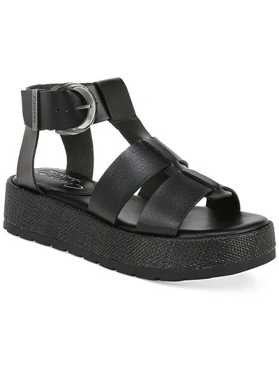 Circus By Sam Edelman Womens Faux Leather Platform Gladiator Sandals In Black