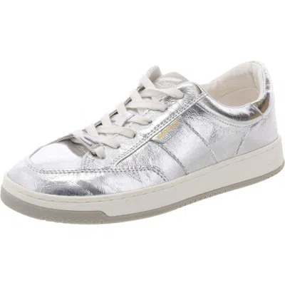 Circus By Sam Edelman Womens Metallic Faux Leather Casual And Fashion Sneakers In Silver