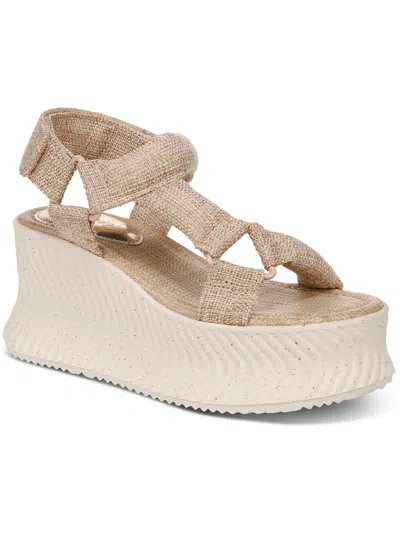Circus By Sam Edelman Womens Slingback Wedge Flatform Sandals In Beige