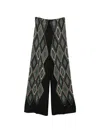 Circus Hotel Argyle-pattern Palazzo Pants In Black