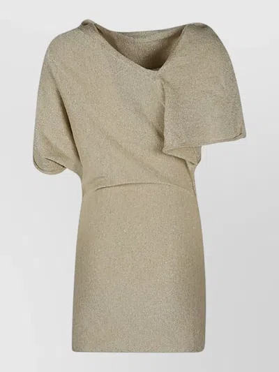 Circus Hotel Asymmetric Mini Dress In Gray