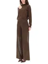 Circus Hotel Brown Viscose Blend Trousers In Brown