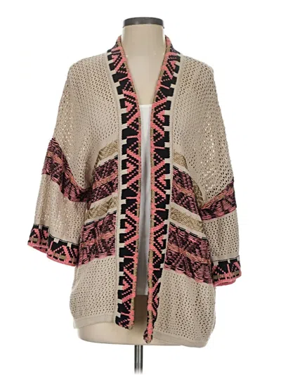 Pre-owned Circus Hotel Cardigan Sweater In Tan