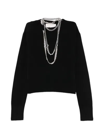 Circus Hotel Chain-embellished Sweater In Black