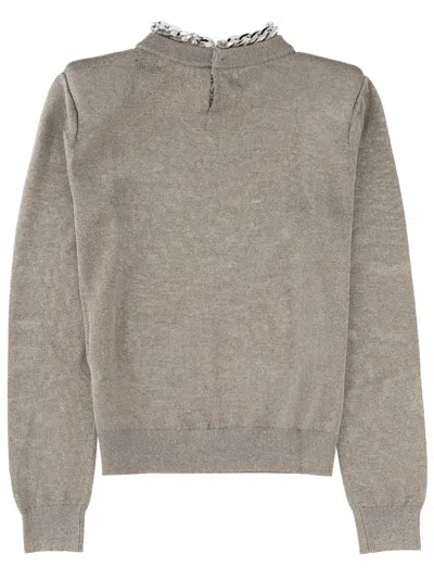 Circus Hotel Chain-trim Mock Neck Sweater In Grey