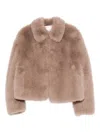 Circus Hotel Collared Jacket In Pink