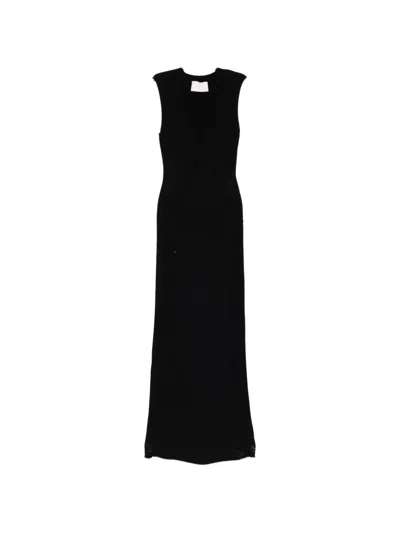 Circus Hotel Crisscross Maxi Dress In Black