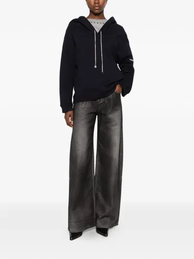 Circus Hotel Crystal-embellished Logo-print Hoodie In Black