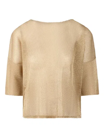Circus Hotel Drop-shoulder T-shirt In Nude & Neutrals