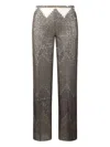 Circus Hotel Paillettes Trousers In Black