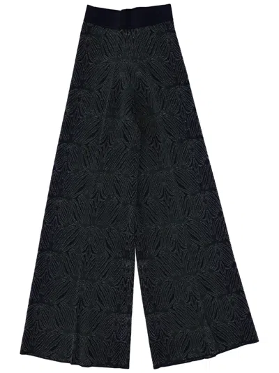 Circus Hotel Floral Wide-leg Trousers In Multi