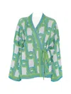 Circus Hotel Geometric-pattern Jacket In Green