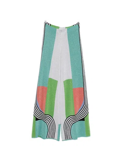 Circus Hotel Geometric-pattern Trousers In Blue