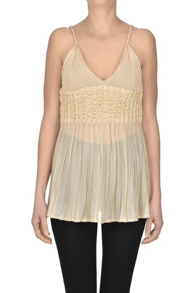 Circus Hotel Knitted Top In Neutral