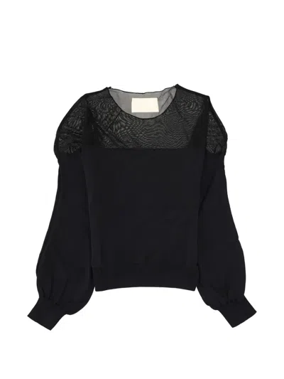 CIRCUS HOTEL LONG-SLEEVE ROUND-NECK TOP
