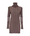 Circus Hotel Long Sleeved Dress In Brown