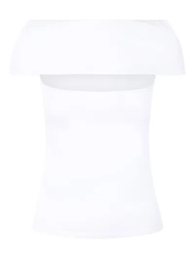 Circus Hotel Off-shoulder Top In White