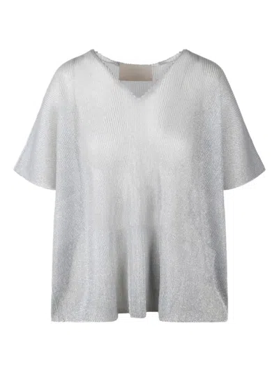 Circus Hotel Oversized Top In Silver