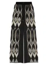 Circus Hotel Pants With Geometric Lamé Jacquard Design In Black